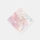 Serviette En Papier Elle est sur un nuage, Shower de mariage (Coin)