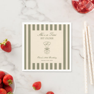 Serviette En Papier Elle est un peu plus âgée Coffee Martini Anniversa