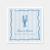 Serviette En Papier Elle est un Poisson d'Amour | Réception de Mariage (Devant)