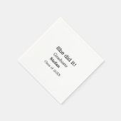 Serviette En Papier Elle l'a fait diplômée ajouter nom classe de texte (Coin)