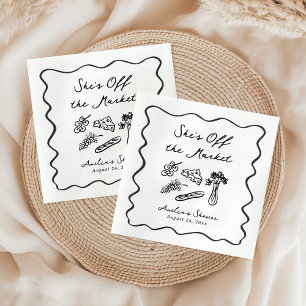 Serviette En Papier Elle n'est pas sur le marché Tiré à la main