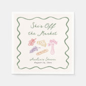 Serviette En Papier Elle n'est pas sur le marché Tiré à la main (Devant)