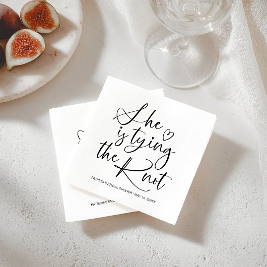 Serviette En Papier Elle Noue Des Nœuds Enterrement de Vie de Jeune Fi