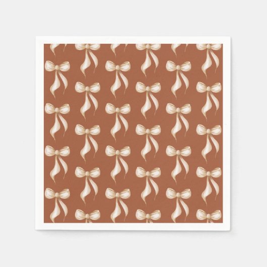 Serviette En Papier Elle noue le nœud Bow Pattern Shower de mariage (Devant)