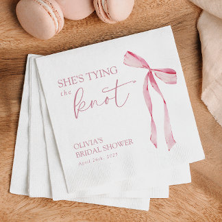 Serviette En Papier Elle Noue le Nœud Papillon Coquette Enterrement de