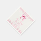 Serviette En Papier Elle Noue Le Nœud Rose Bow Mariage (Coin)