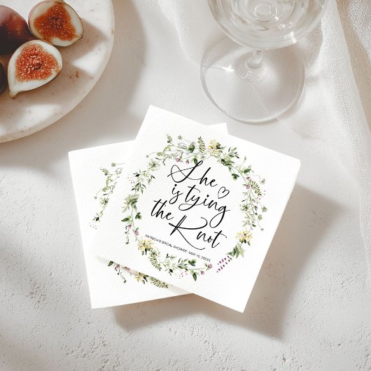 Serviette En Papier Elle Noue les Liens Baby Shower