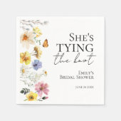 Serviette En Papier Elle se marie | Réception de mariage Wildflower (Devant)