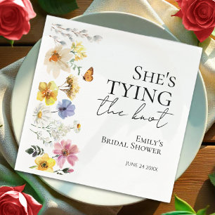 Serviette En Papier Elle se marie Wildflower Bridal Shower