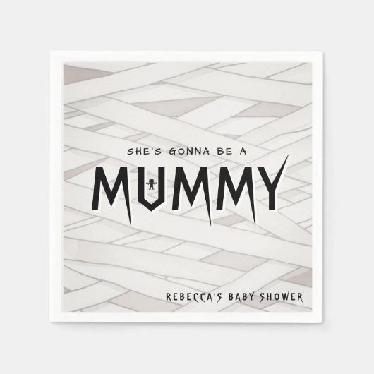 Serviette En Papier Elle va être un Baby shower d'Halloween maman (Devant)