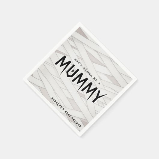 Serviette En Papier Elle va être un Baby shower d'Halloween maman (Coin)