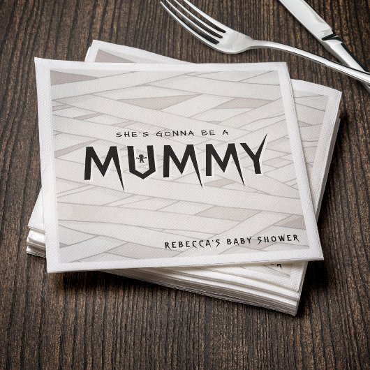 Serviette En Papier Elle va être un Baby shower d'Halloween maman