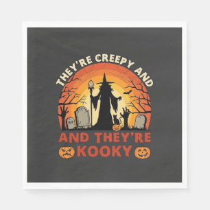Serviette En Papier Elles sont Cimetière de Sorcière de Halloween Kook