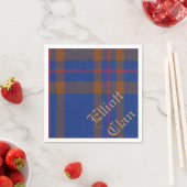 SERVIETTE EN PAPIER ELLIOTT TARTAN TABLE NAPKIN (En situation)