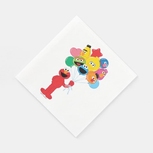 Serviette En Papier Elmo Balloons (Coin)