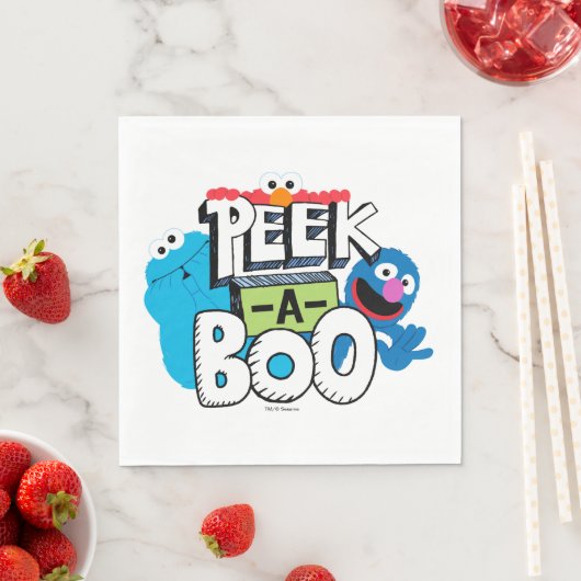 Serviette En Papier Elmo, Cookie & Grover| Peek-a-Boo (En situation)