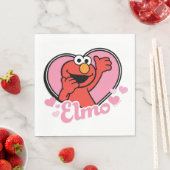 Serviette En Papier Elmo dans le coeur Valentine (En situation)