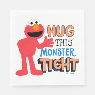 Serviette En Papier Elmo   Enserrez ce monstre serré