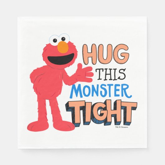 Serviette En Papier Elmo | Enserrez ce monstre serré (Devant)