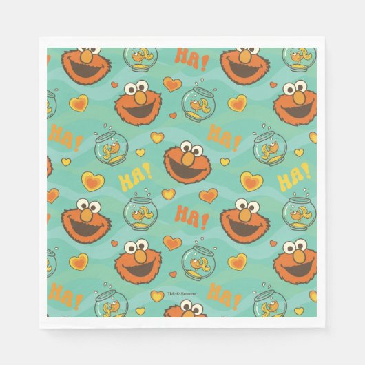 Serviette En Papier Elmo et le Motif Goldfish (Devant)