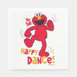 Serviette En Papier Elmo   Faire la joyeuse danse