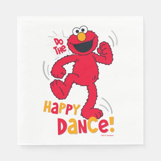 Serviette En Papier Elmo | Faire la joyeuse danse (Devant)