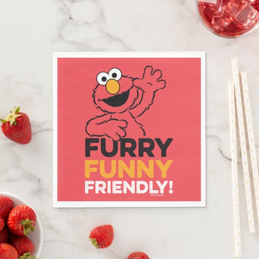 Serviette En Papier Elmo | Furry Amical (En situation)