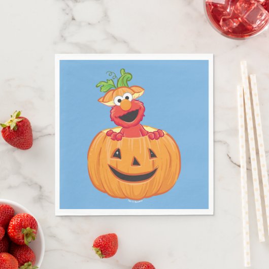 Serviette En Papier Elmo | Halloween Jack-O-Lantern (En situation)