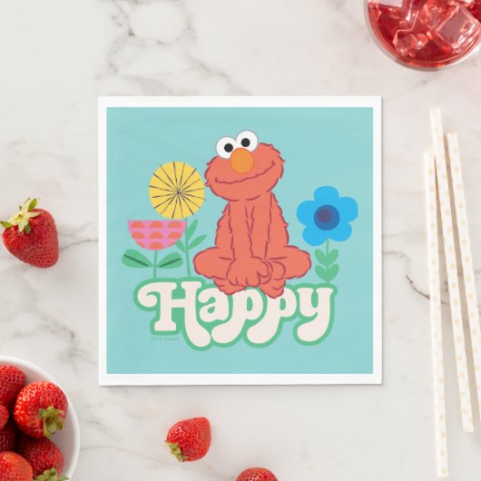 Serviette En Papier Elmo Happy ! (En situation)