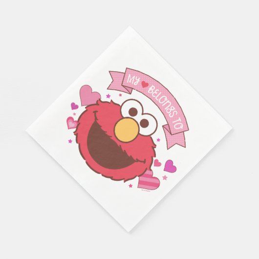 Serviette En Papier Elmo | Mon Coeur Appartient À Elmo (Coin)
