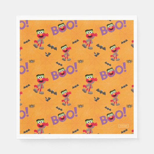 Serviette En Papier Elmo | Motif Halloween Boo (Devant)