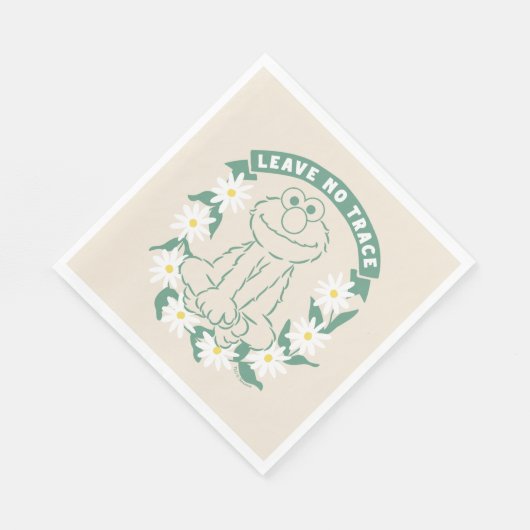 Serviette En Papier Elmo | Ne laisser aucune trace Floral Graphic (Coin)