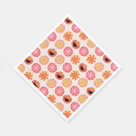Serviette En Papier Elmo Pom-Pom Motif (Coin)