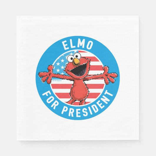 Serviette En Papier Elmo pour le président - Drapeau (Devant)