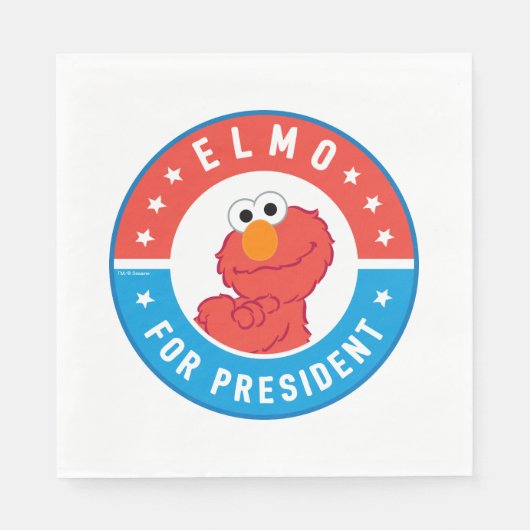 Serviette En Papier Elmo pour l'insigne du président (Devant)