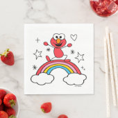Serviette En Papier Elmo Rainbow Doodley Graphic (En situation)