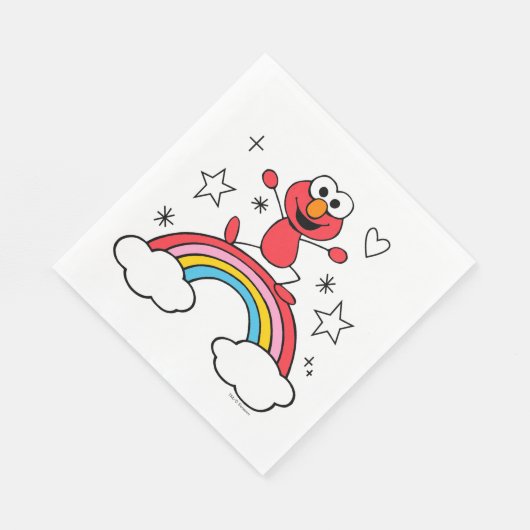 Serviette En Papier Elmo Rainbow Doodley Graphic (Coin)