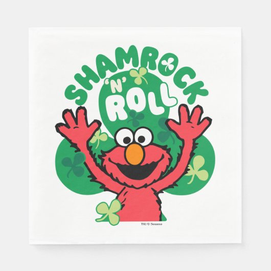 Serviette En Papier Elmo | Rouleau "N" shamrock (Devant)
