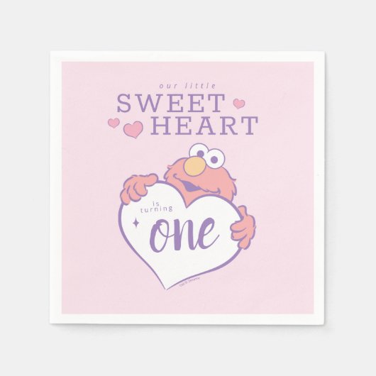 Serviette En Papier Elmo Sweetheart Birthday (Devant)
