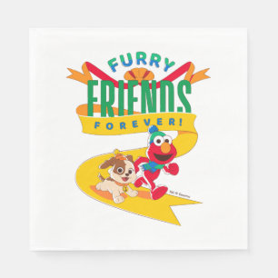 Serviette En Papier Elmo & Tango Furry Friends Forever