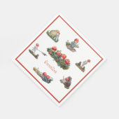 Serviette En Papier Elsa Beskow Enfants de la forêt (Coin)