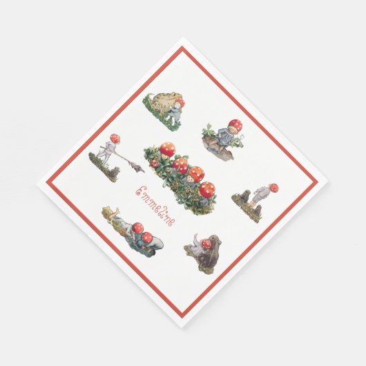 Serviette En Papier Elsa Beskow Enfants de la forêt (Coin)