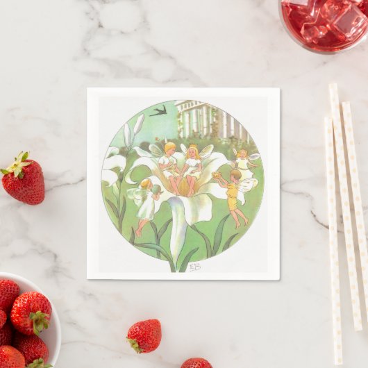 Serviette En Papier Elsa Beskow Spring Flower Party (En situation)