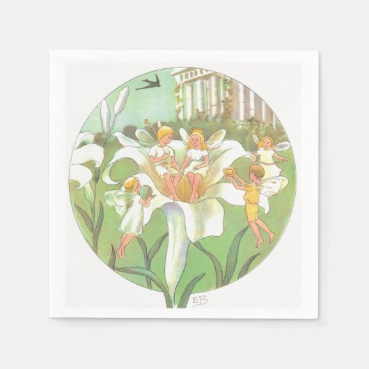 Serviette En Papier Elsa Beskow Spring Flower Party (Devant)