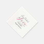 Serviette En Papier Emballé avec Mariage d'amour (Coin)