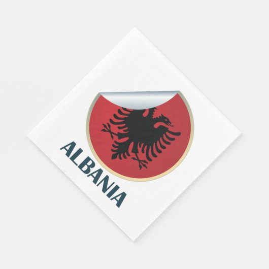 Serviette En Papier Emblème d'aigle à tête double en Albanie (Coin)