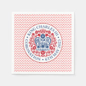Serviette En Papier Emblème de couronnement du roi Charles III (Devant)