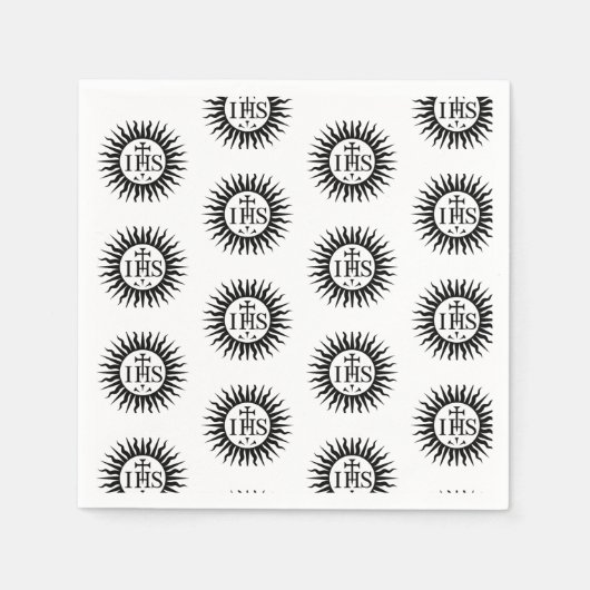 Serviette En Papier Emblème de la Société de Jésus (Devant)