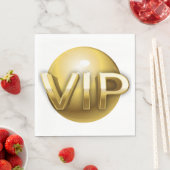 Serviette En Papier Emblème VIP Or 3D Luxe (En situation)