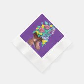 Serviette En Papier Embouts Mukluk et fleur de printemps en papier con (Coin)